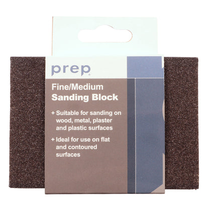 Abrasive Sanding Blocks With Foam Core, Fine/Medium and Medium/Coarse Grades