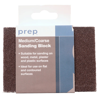 Abrasive Sanding Blocks With Foam Core, Fine/Medium and Medium/Coarse Grades