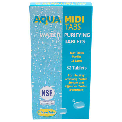 Aqua Tabs, Water Purifying Tablets By Clean Tabs Ltd, Available In Various Pack Sizes