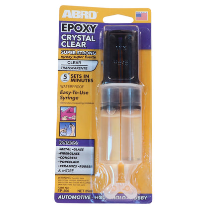 Clear Epoxy Repair Adhesive, For Fibreglass, Metal, Glass, Rubber & More, In Easy-To-Apply Syringe