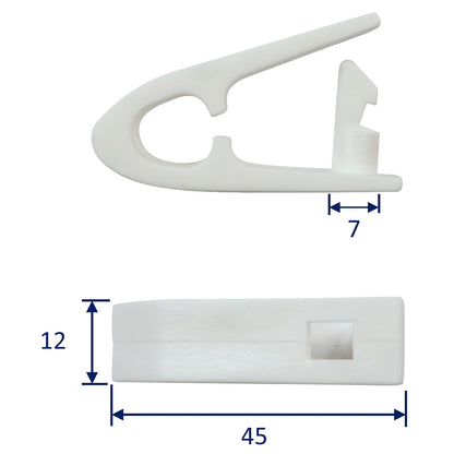 Plastic Sail Hanks Available In 2 Sizes, Jib Hanks Clip-On Attachment For Your Jib / Foresail