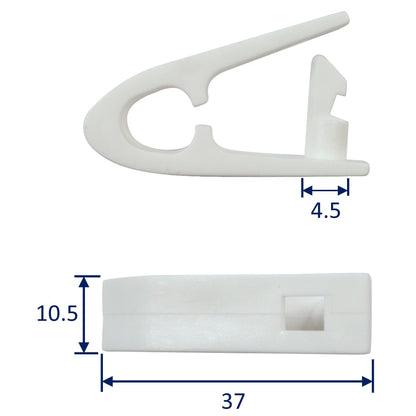 Plastic Sail Hanks Available In 2 Sizes, Jib Hanks Clip-On Attachment For Your Jib / Foresail