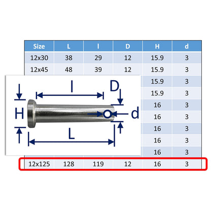 Clevis Pins A4 Stainless Steel