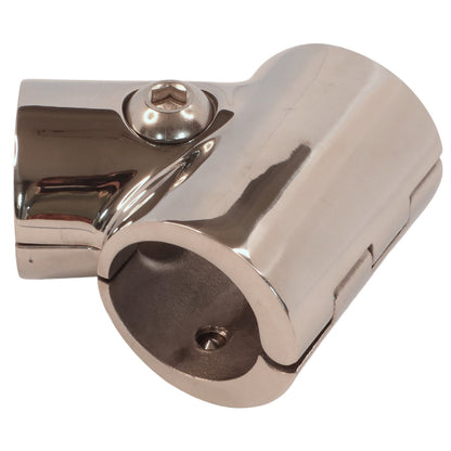 Hinged 2 Part T-Fitting with 60 Degree Angle, Stainless Steel, Available In Sizes To Fit 22mm And 25mm Tube