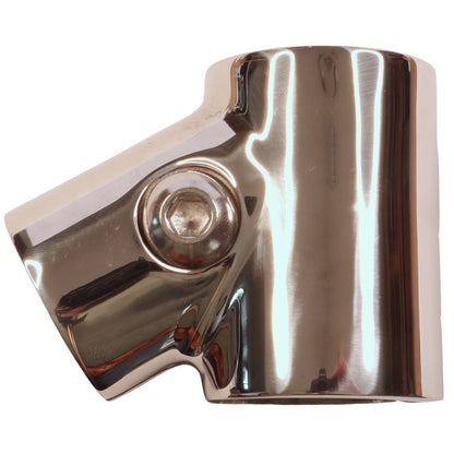 Hinged 2 Part T-Fitting with 60 Degree Angle, Stainless Steel, Available In Sizes To Fit 22mm And 25mm Tube