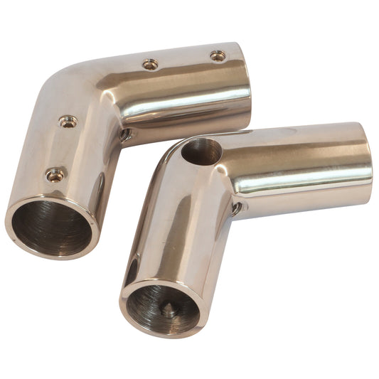 Tube Elbow Fitting At 110 Degree Angle, 316 Grade Stainless Steel, Available In Sizes To Fit 22mm And 25mm Tube