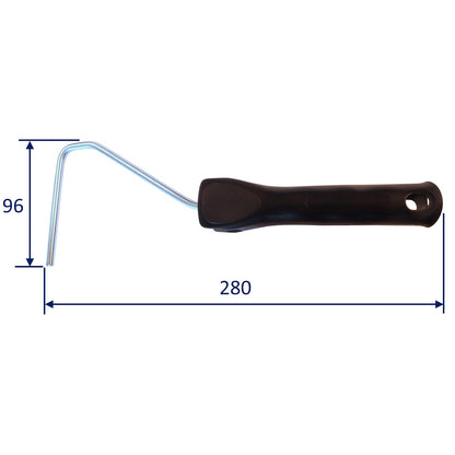 Mini Paint Roller Frames With 6mm Wire Core Arm And Moulded Handle, Available In 3 Sizes