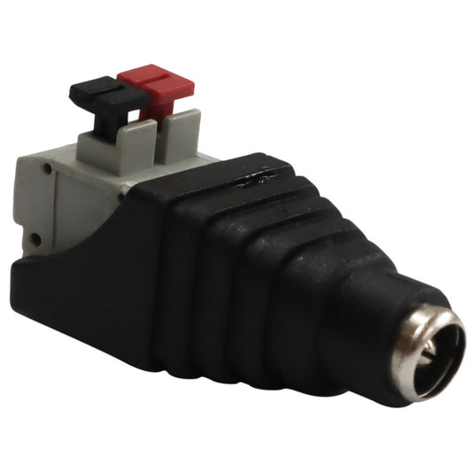 DC Jack Socket To Cable Adaptor, 12V Rating, 2.5mm Inner Diameter, For Connecting Loose Wires