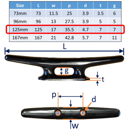 Nylon Rope Cleat, Light-Weight Rope Cleat, Made From UV-Stabilised Nylon